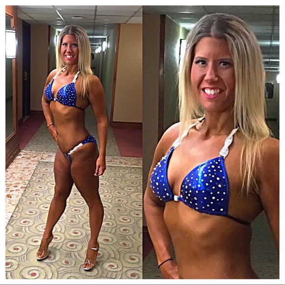 Bikini royal blue sparkles B/C cup size - Picture 3 of 4